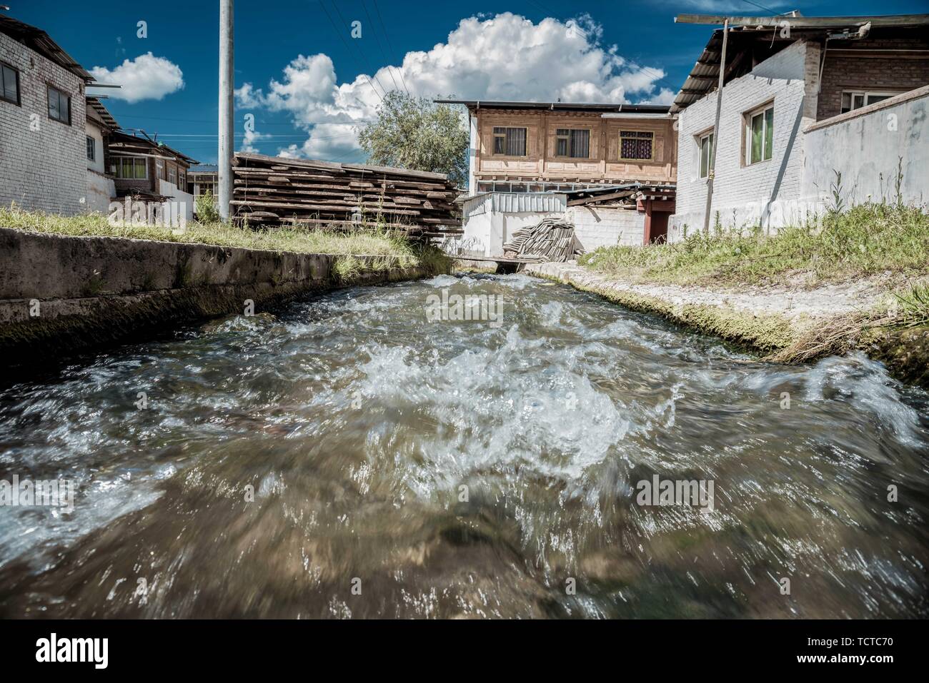 Lo scenario di Lang Mu tempio Foto Stock