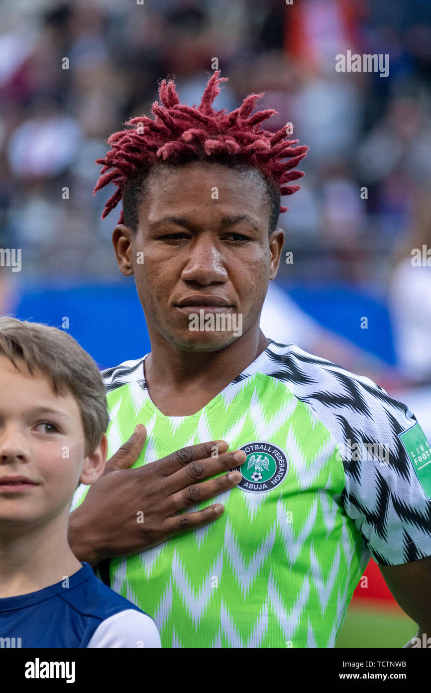 Reims, Francia. 8 Giugno, 2019. Rita Chikwelu (Nigeria) durante il FIFA Coppa del Mondo Donne Francia 2019 Gruppo una corrispondenza tra la Norvegia 3-0 la Nigeria a Auguste Delaune Stadium di Reims, Francia, giugno 8, 2019. Credito: Maurizio Borsari/AFLO/Alamy Live News Foto Stock