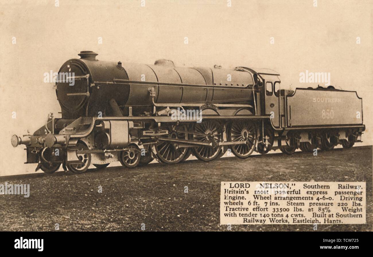 ''Lord Nelson', Ferrovia Meridionale', C1930. Creatore: sconosciuto. Foto Stock