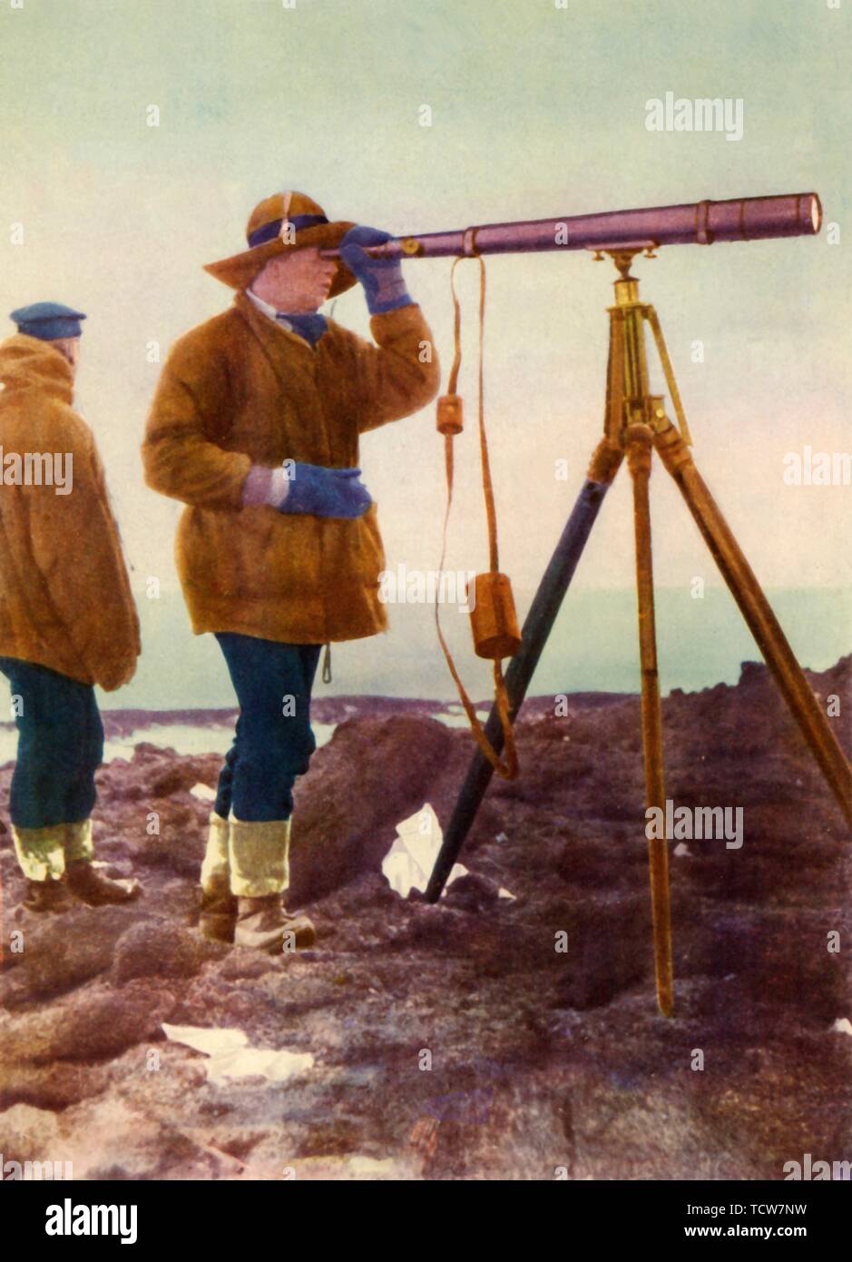 "Robert Falcon Scott', 1912. Creatore: sconosciuto. Foto Stock