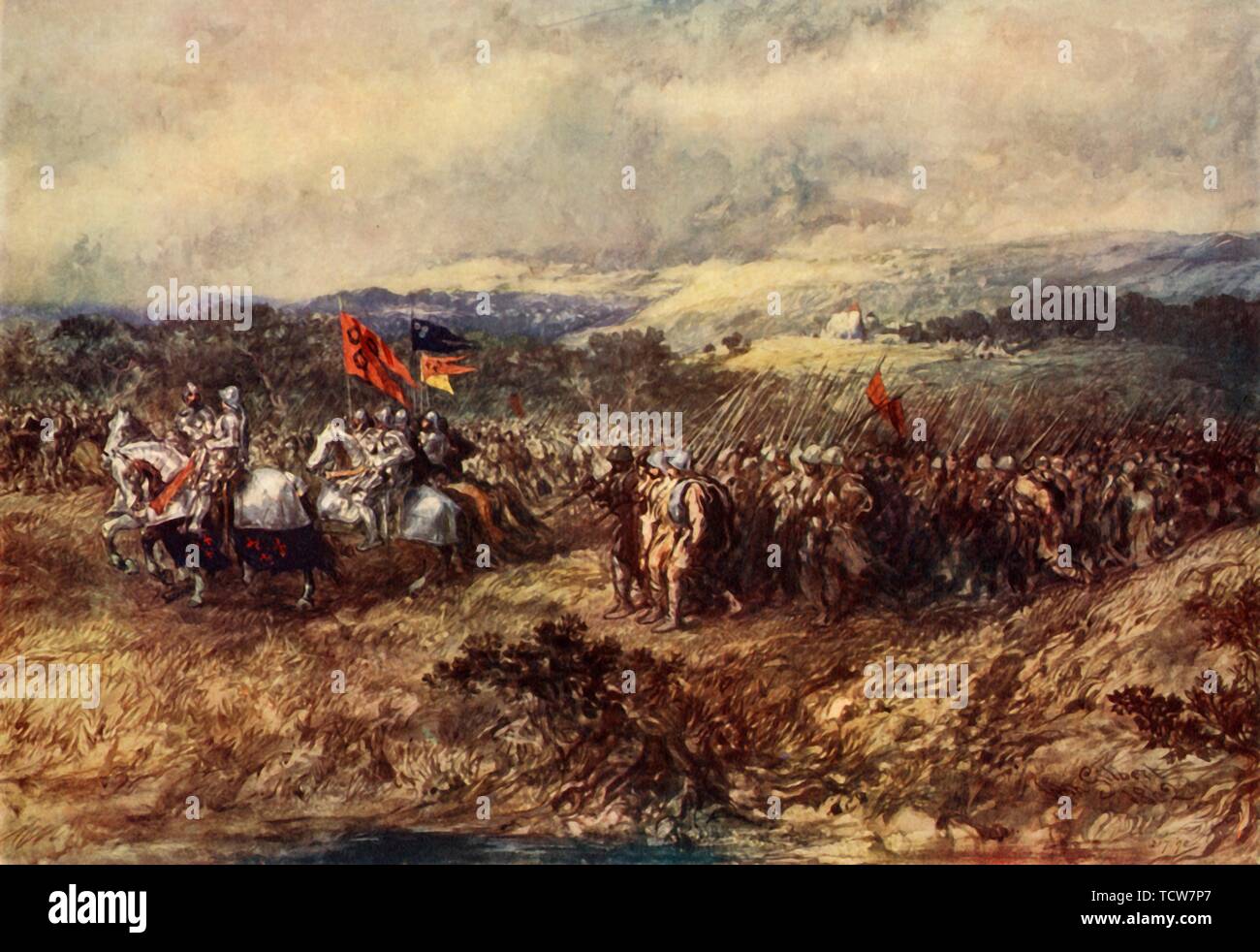 " Il ritorno di Ivan il Terribile a Mosca dopo la conquista di Kazan'. Creatore: Sir John Gilbert. Foto Stock