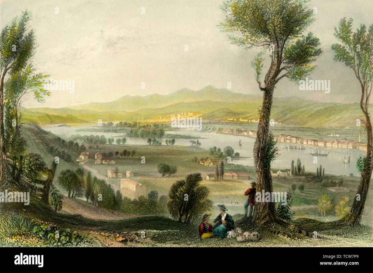 'Vista dal Monte Ida (vicino a Troia)', C1839. Creatore: H Wallis. Foto Stock