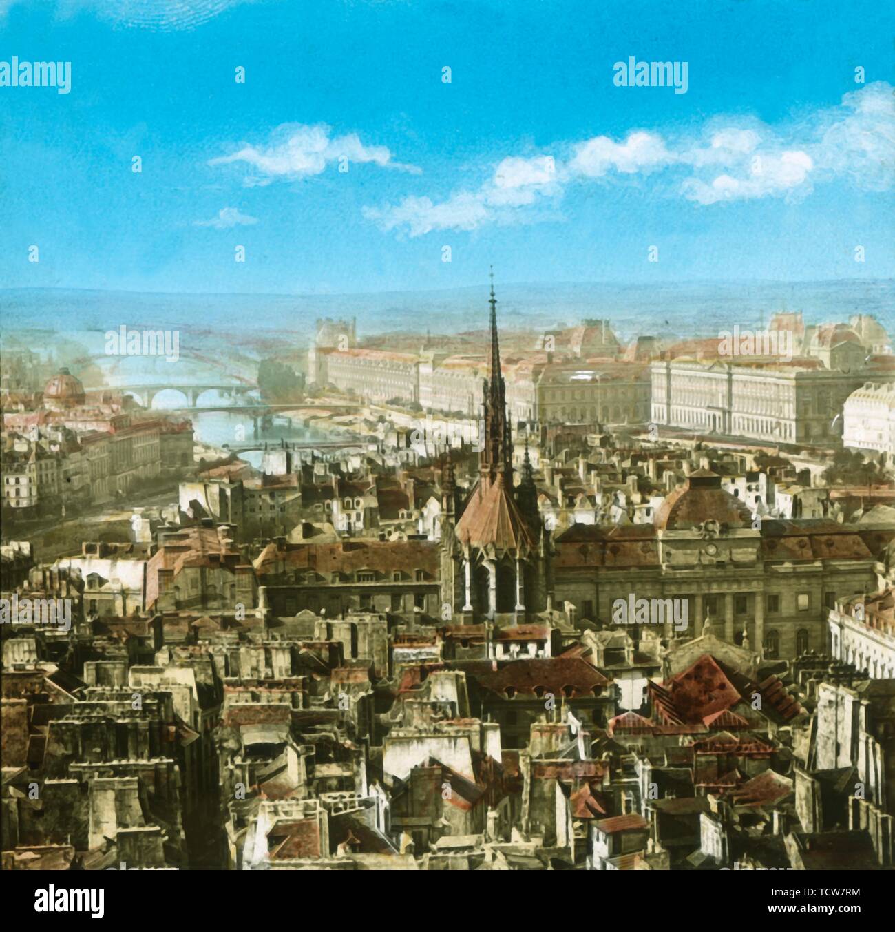 Sainte Chapelle a Parigi. Creatore: sconosciuto. Foto Stock