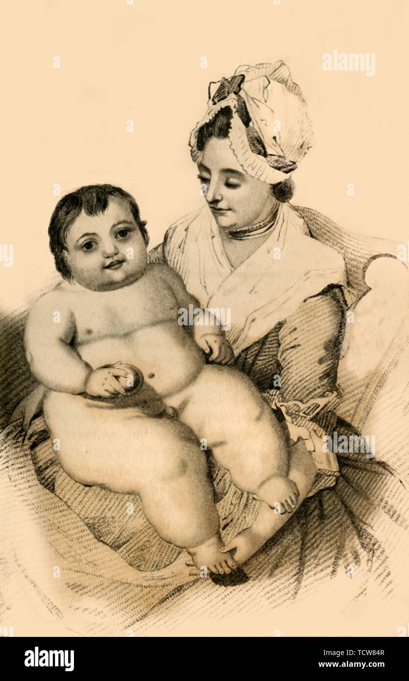 "Thomas Hills Everett, di età compresa tra undici mesi", 1822. Creatore: Robert Cooper. Foto Stock