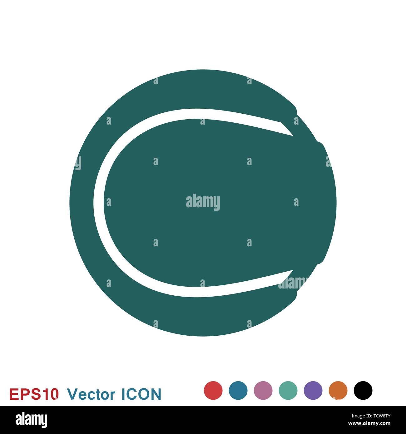 Sport icona a sfera. Piatto illustrazione vettore isolato su sfondo, firmare per la progettazione Illustrazione Vettoriale
