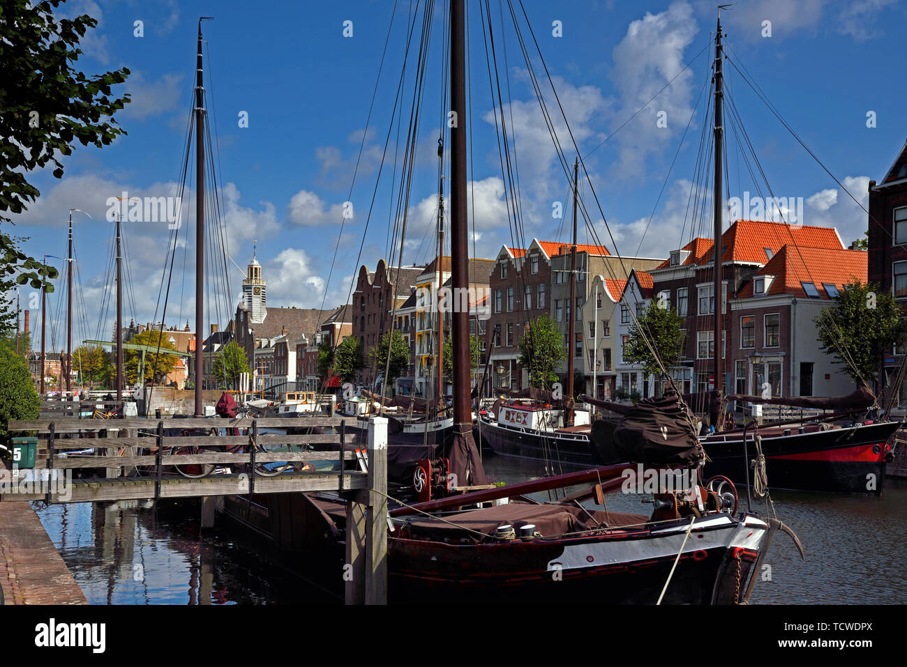 Rotterdam, Zuid Holland/Paesi Bassi - Settembre 06, 2017: vista sulla voorhaven nello storico Delfshaven Foto Stock