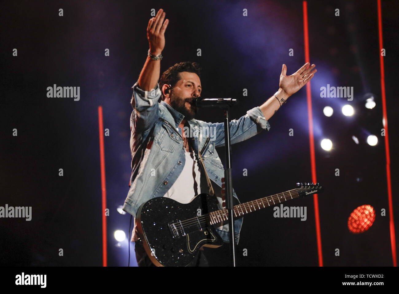 Giugno 9, 2019 - Nashville, Tennessee, Stati Uniti - 09 Giugno 2019 - Nashville, Tennessee - Matteo Ramsey,Old Dominion. 2019 CMA Music Fest concerto serale tenutosi a Nissan Stadium. Photo credit: Federico Breedon/AdMedia (credito Immagine: © Federico Breedon/AdMedia via ZUMA filo) Foto Stock