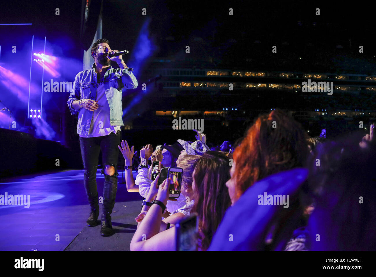 Giugno 9, 2019 - Nashville, Tennessee, Stati Uniti - 09 Giugno 2019 - Nashville, Tennessee - Matteo Ramsey,Old Dominion. 2019 CMA Music Fest concerto serale tenutosi a Nissan Stadium. Photo credit: Federico Breedon/AdMedia (credito Immagine: © Federico Breedon/AdMedia via ZUMA filo) Foto Stock