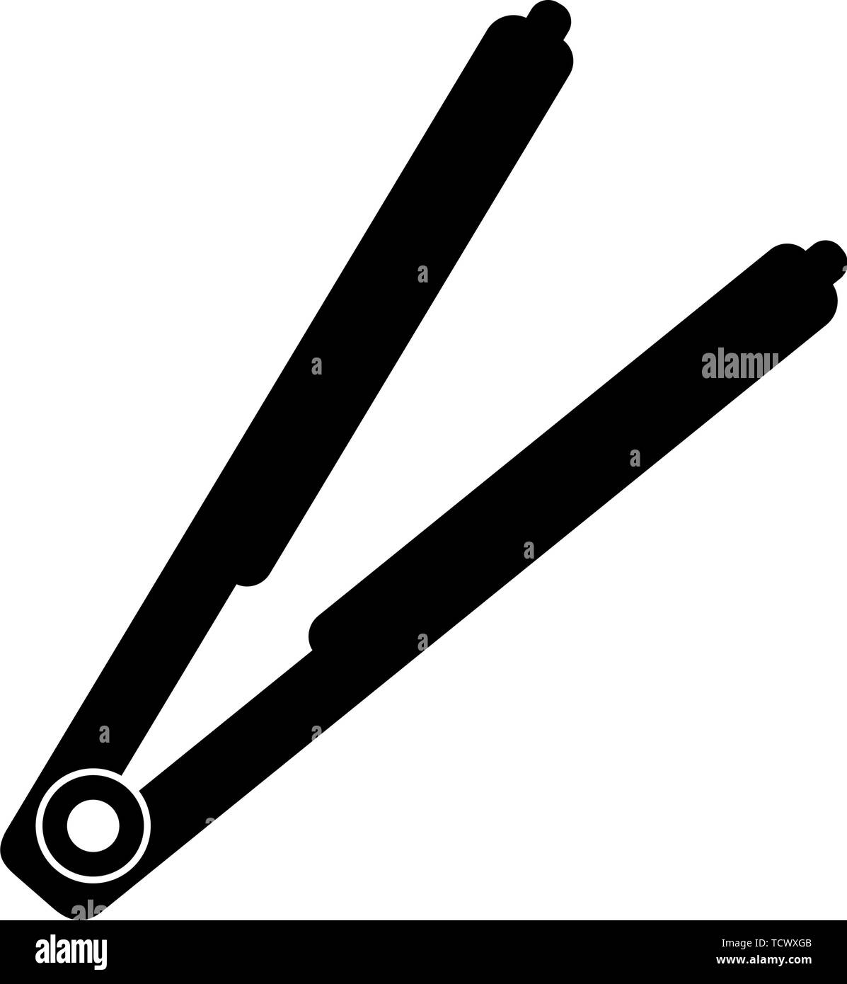 Bianco e nero capelli silhouette Illustrazione Vettoriale