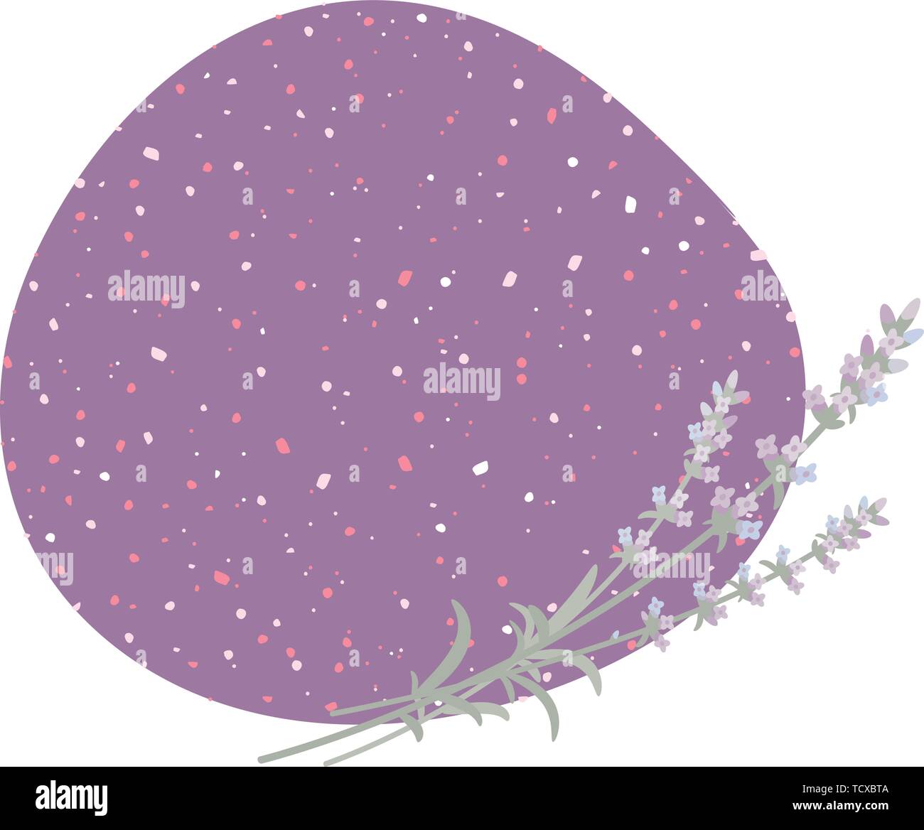 Vettore sfondo lilla con ciuffi di lavanda. Eps 10 Illustrazione Vettoriale