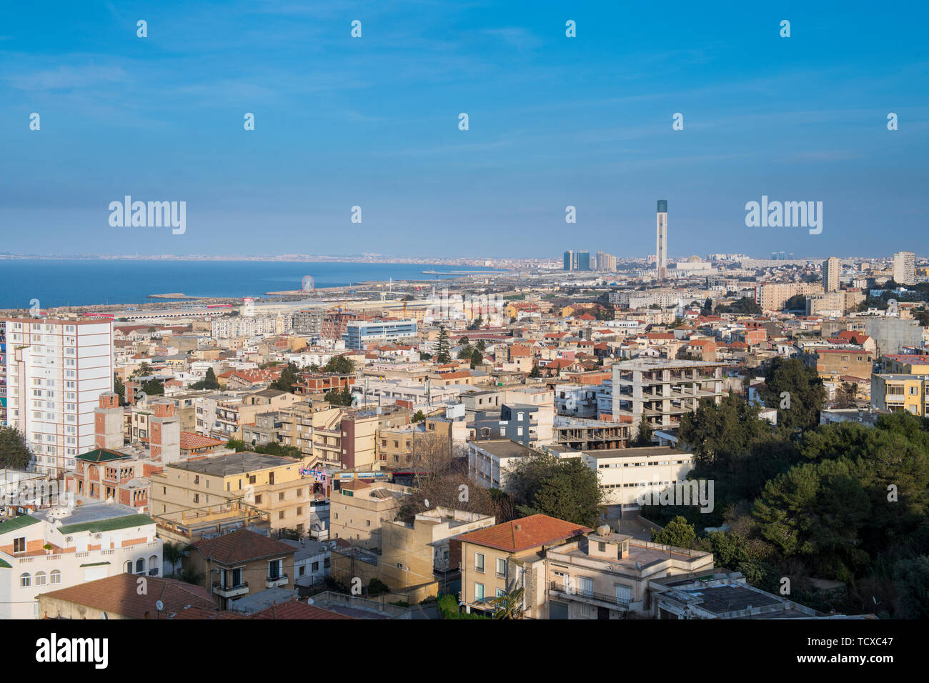 Vista su Algeri, Algeria, Africa Settentrionale, Africa Foto Stock