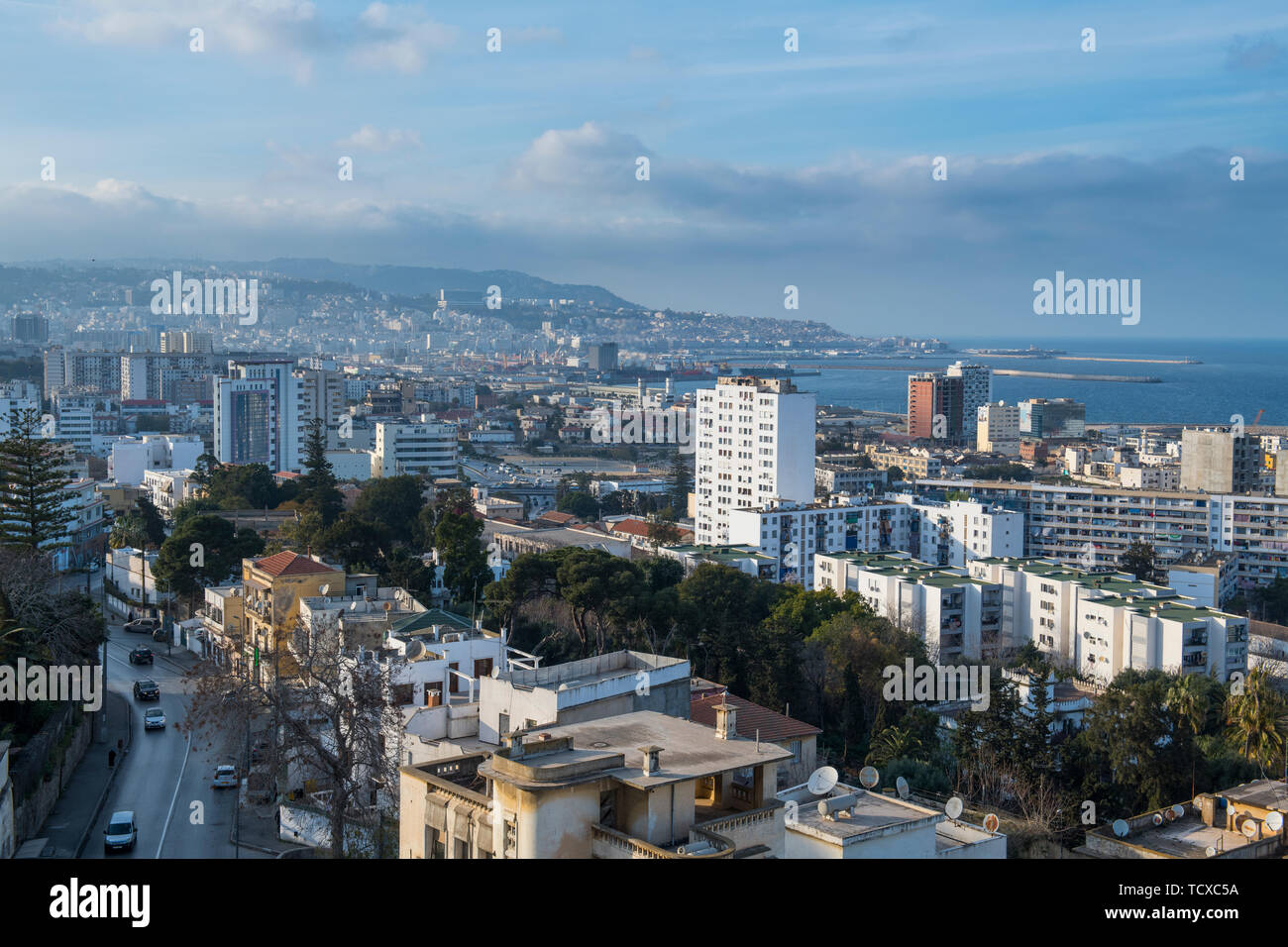 Vista su Algeri, Algeria, Africa Settentrionale, Africa Foto Stock