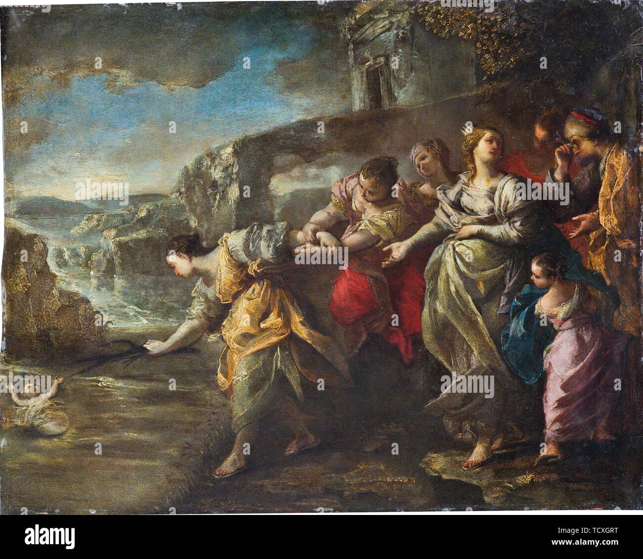 Il Ritrovamento di Mosè. Creatore: Gherardini, Alessandro (1655-1726). Foto Stock