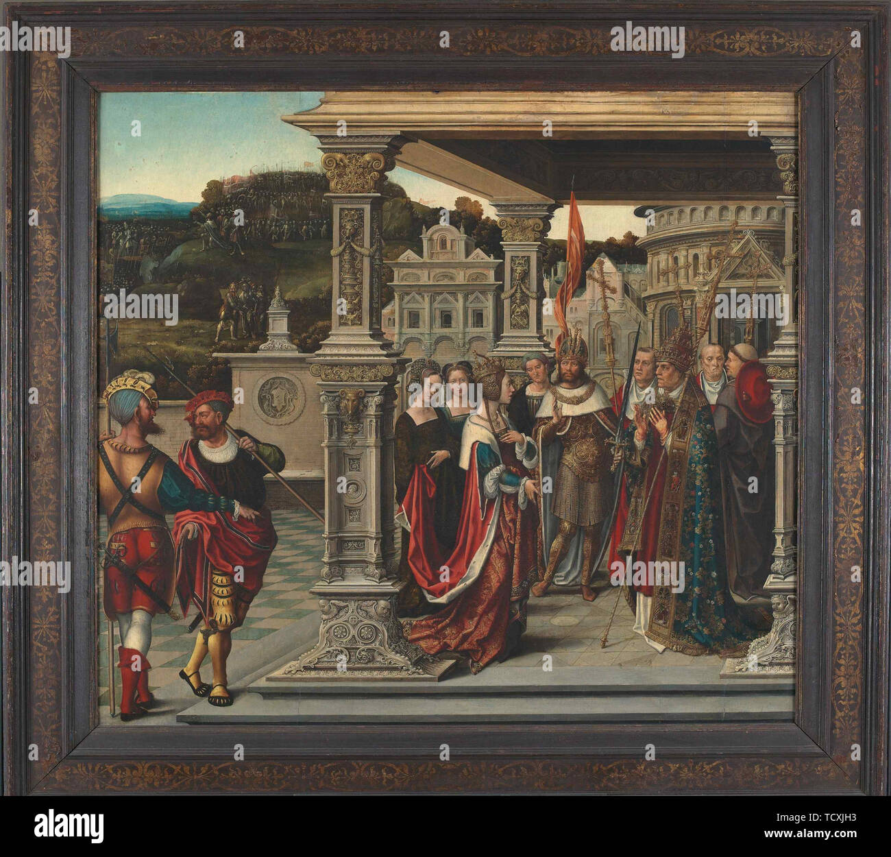 Saint Helena prima che il Papa di Roma, 1510-1520 ca. Creatore: Orley, Bernaert, van (1488-1541). Foto Stock