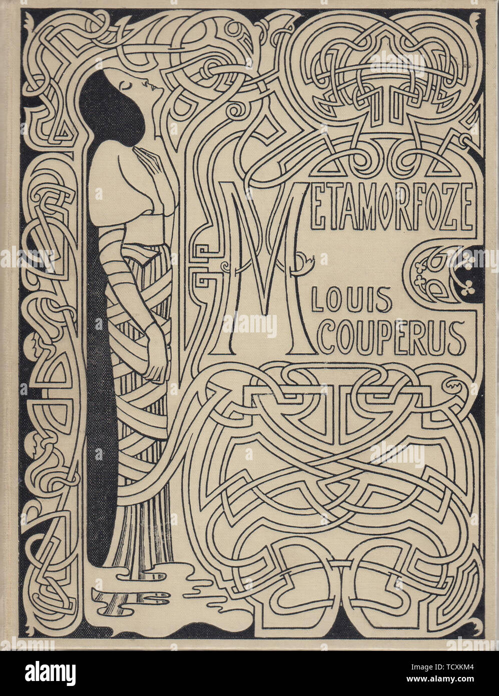 Cover design 'Metamorfoze' da Louis Couperus, 1897. Creatore: Toorop, Jan (1858-1928). Foto Stock