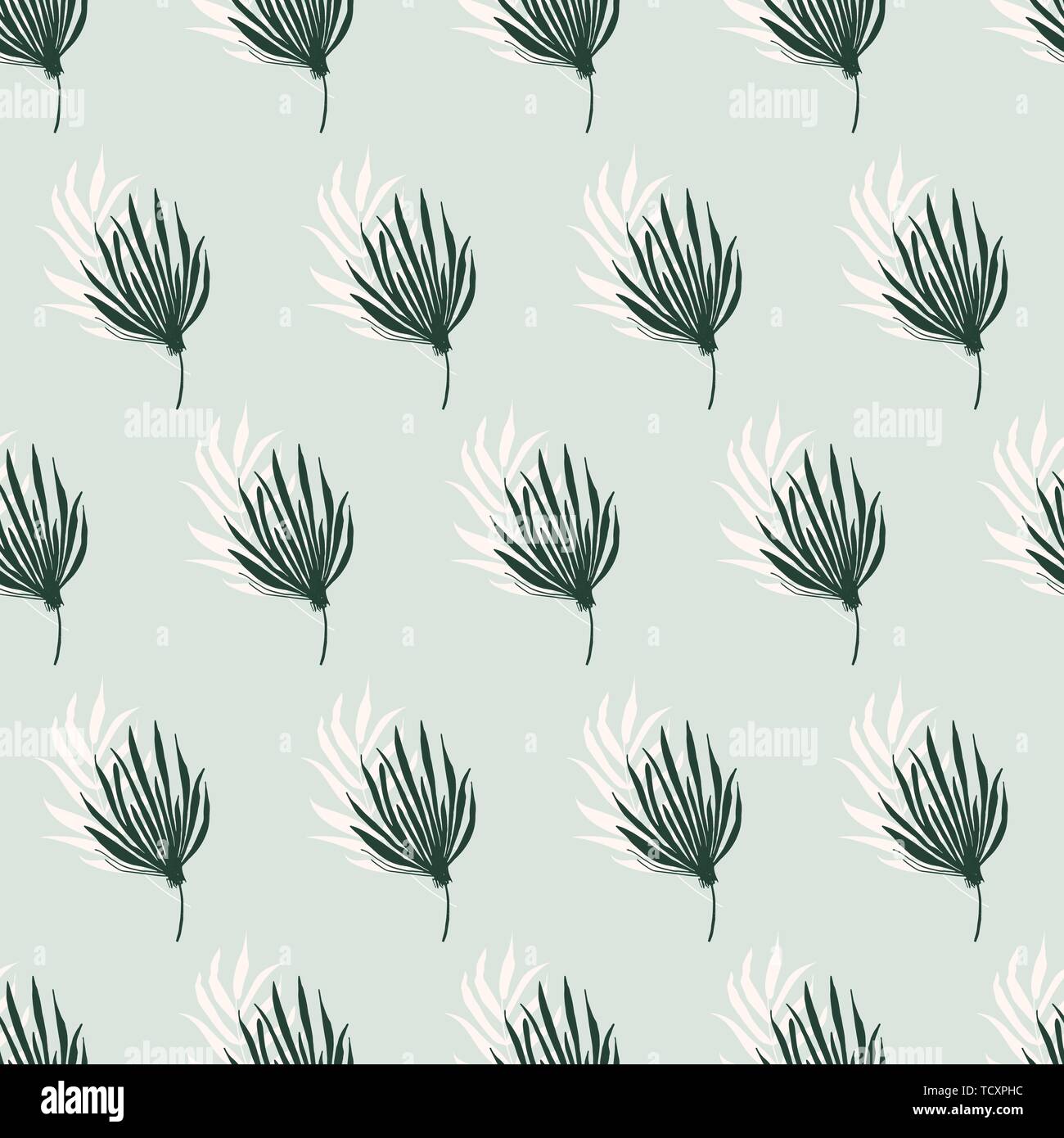 Modello senza giunture di Palm, , nella giungla tropicale, lascia lo sfondo. Vector floreale, botaniche e fogliame illustrazione. Modello per la stampa. Illustrazione Vettoriale