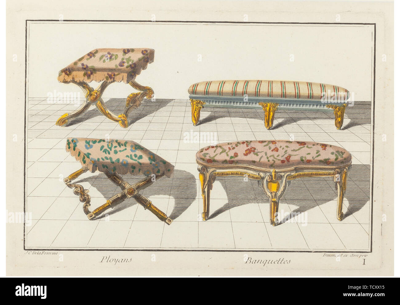 Ployans, banchetti. Nouvelle Iconologie Historique ou Hierogliphyques attributi, c.1768. Creatore: Delafosse, Jean-Charles (1734-1789). Foto Stock