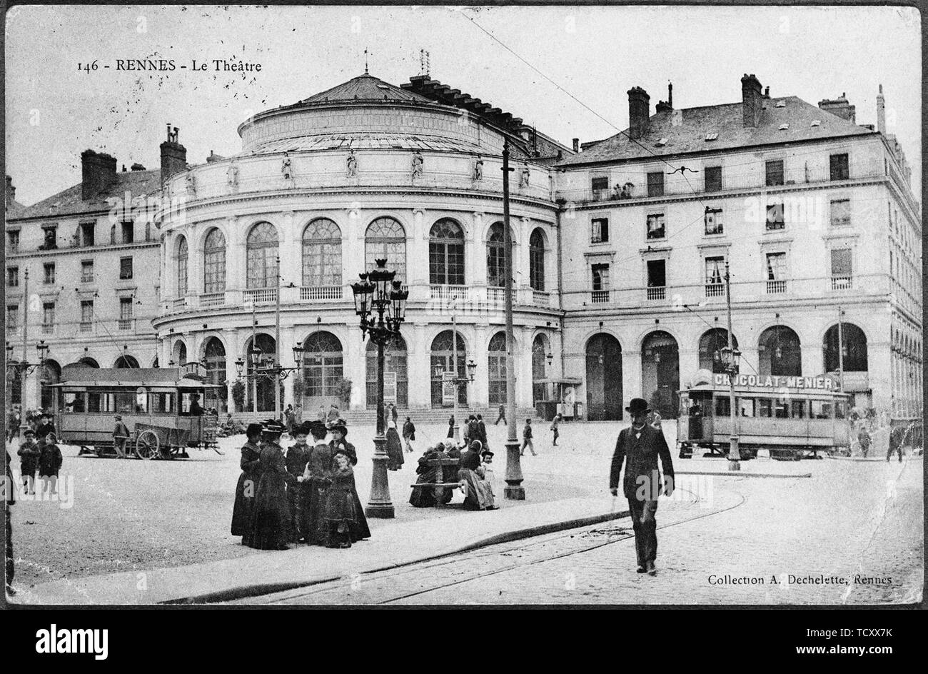 Rennes. Teatro, 1900s-1910s. Creatore: anonimo. Foto Stock