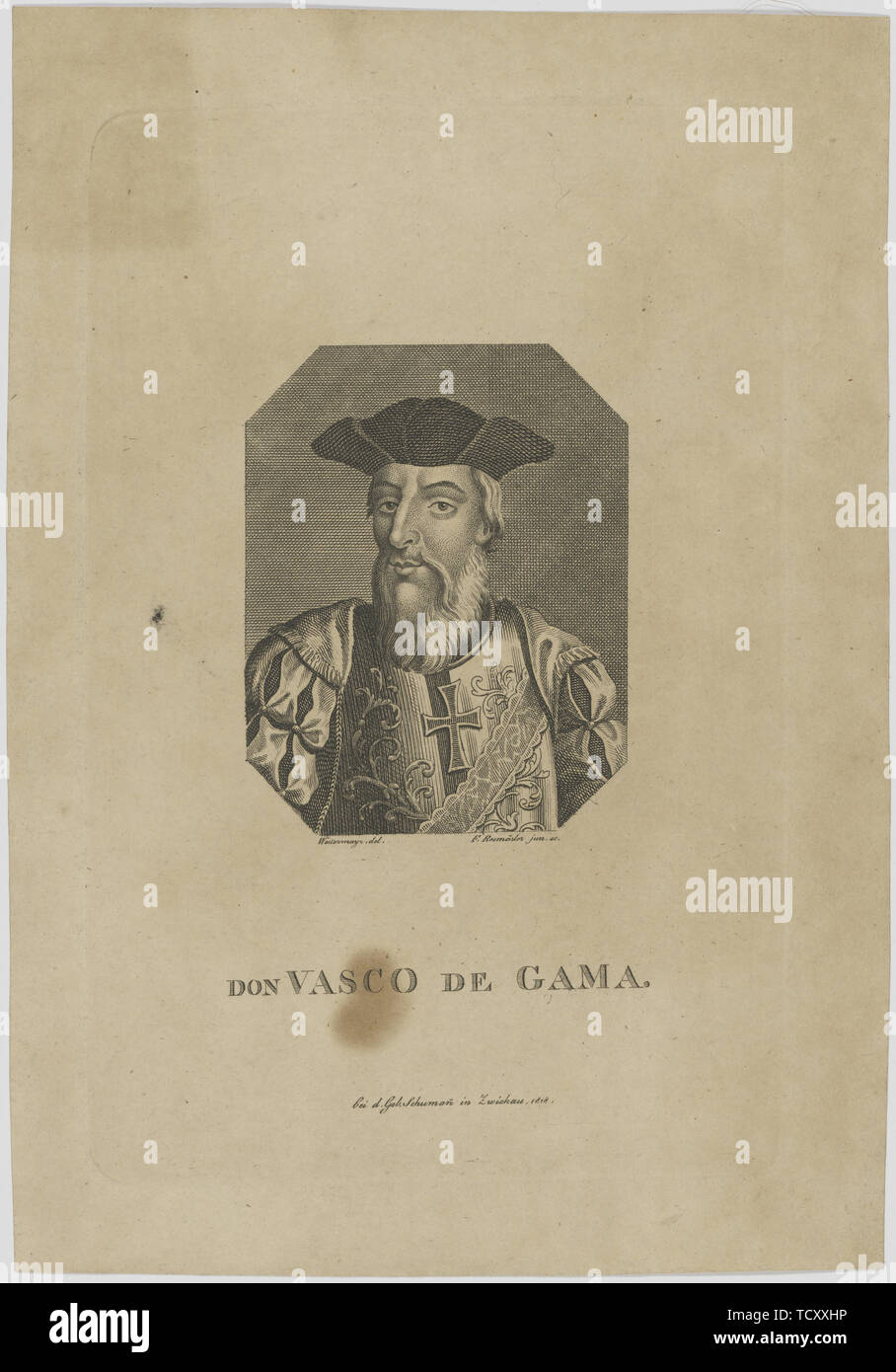 Vasco da Gama. Creatore: Rosmäsler, Johann Friedrich (c. 1775-1858). Foto Stock