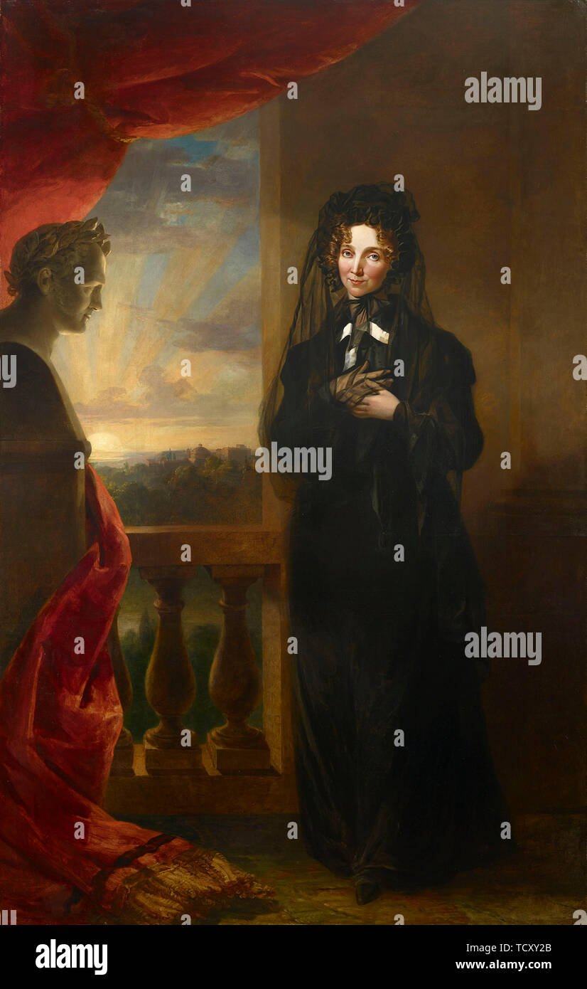 Ritratto di imperatrice Elisabetta Alexeievna (1779-1826) in lutto abito, dopo il 1825. Creatore: Dawe, George (1781-1829). Foto Stock