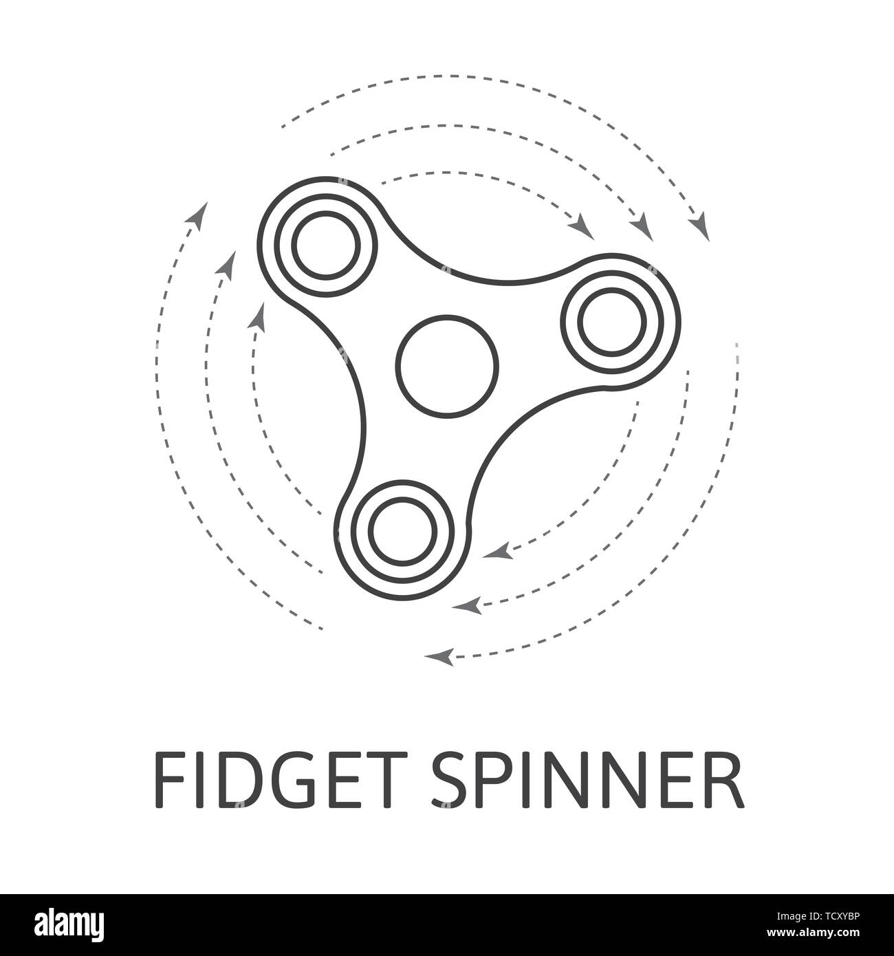 Agitano: mano spinner Illustrazione Vettoriale