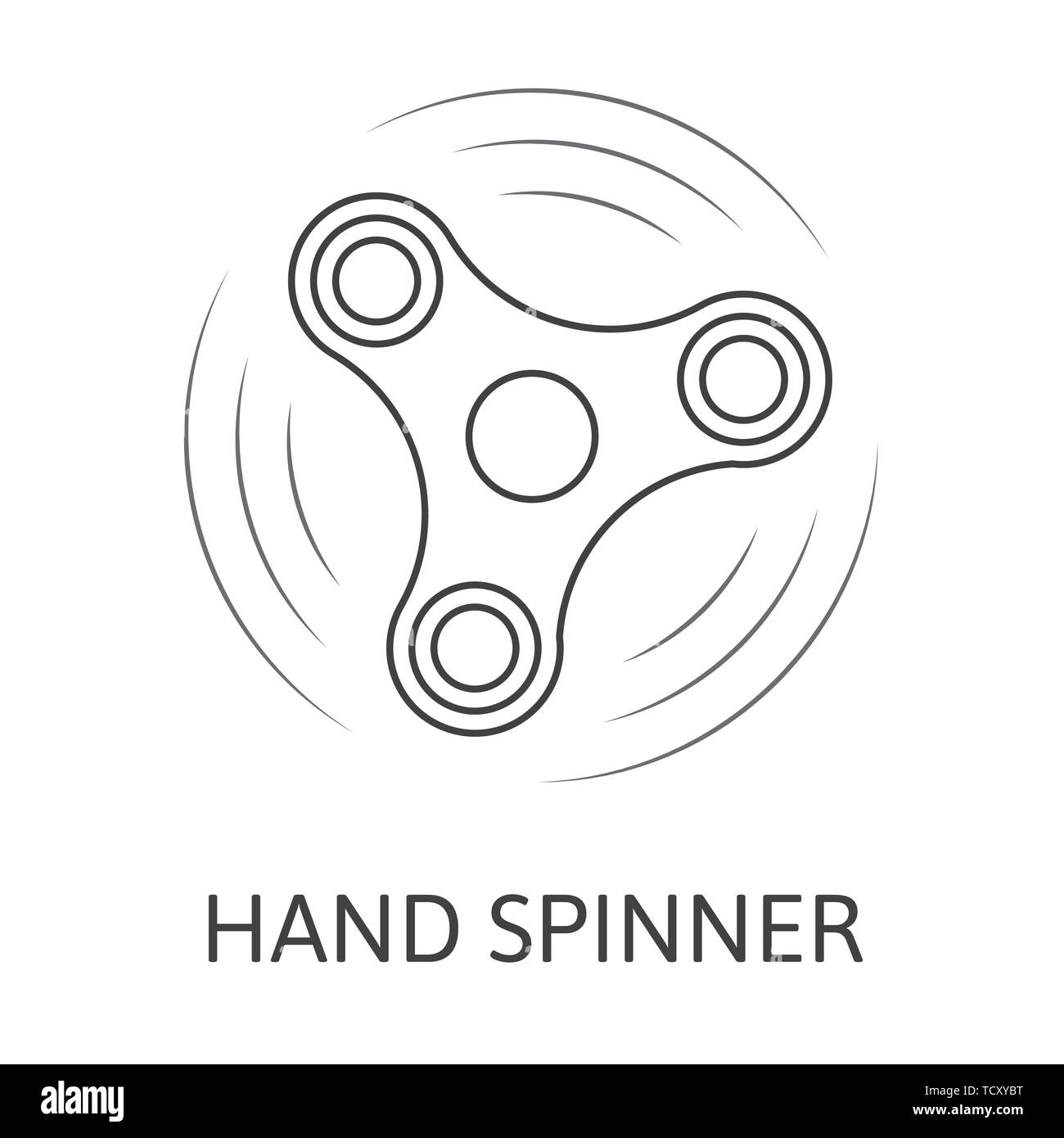Agitano: mano spinner Illustrazione Vettoriale