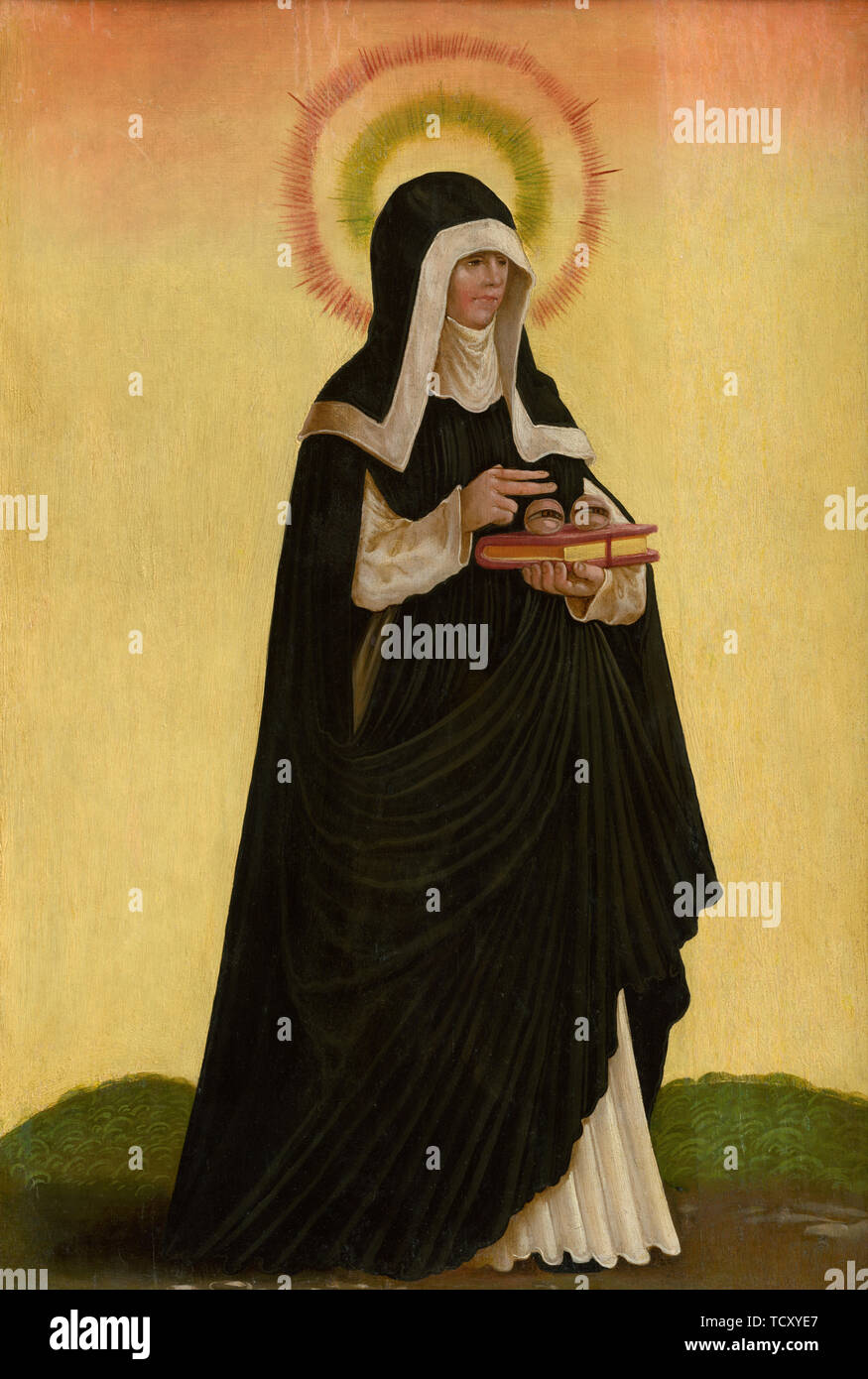 Saint Odile , 1519. Creatore: Maestro della Scuola del Danubio (attivo 1510-1515). Foto Stock