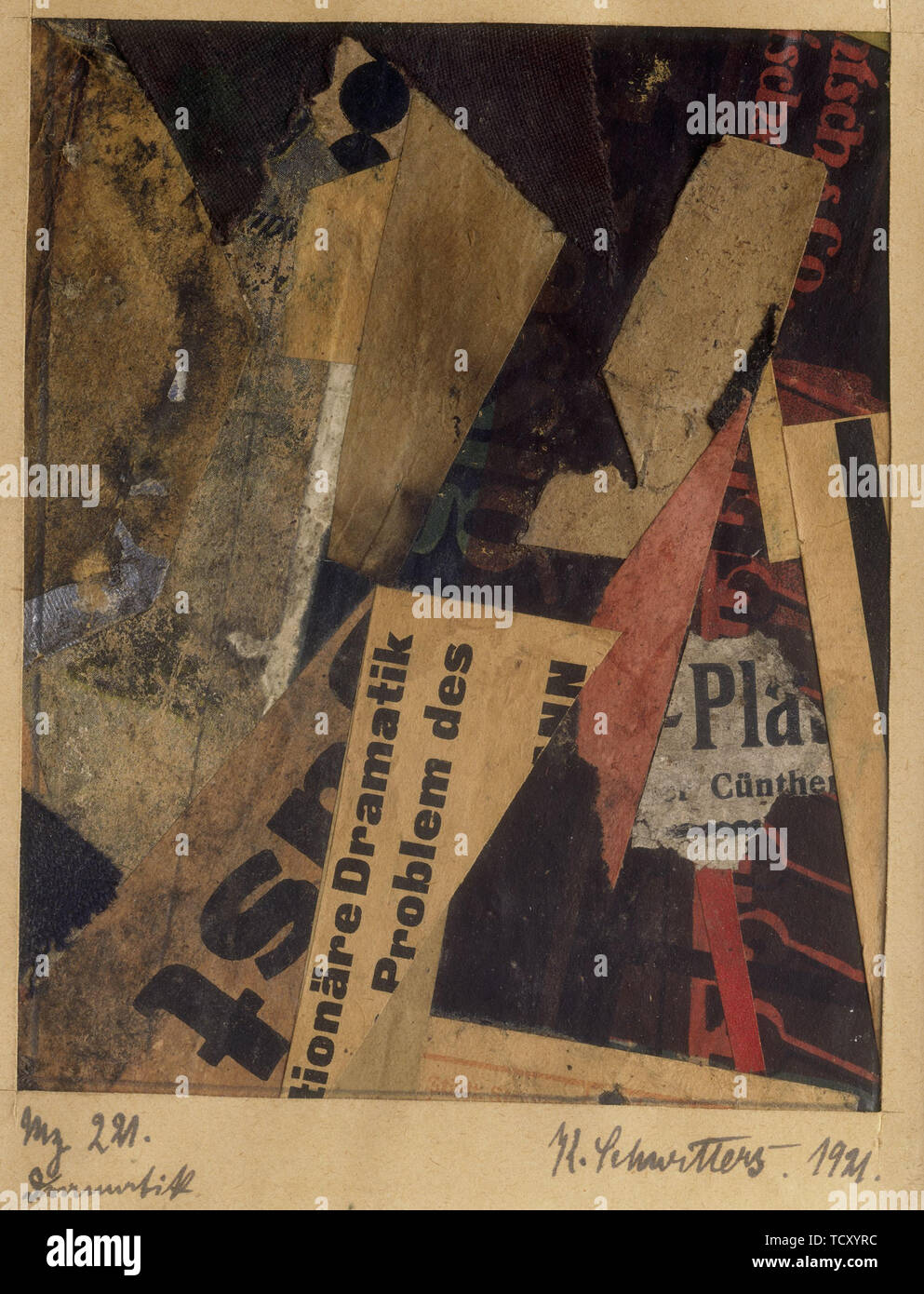 Merz 221, 1921. Creatore: Schwitters Kurt (1887-1948). Foto Stock