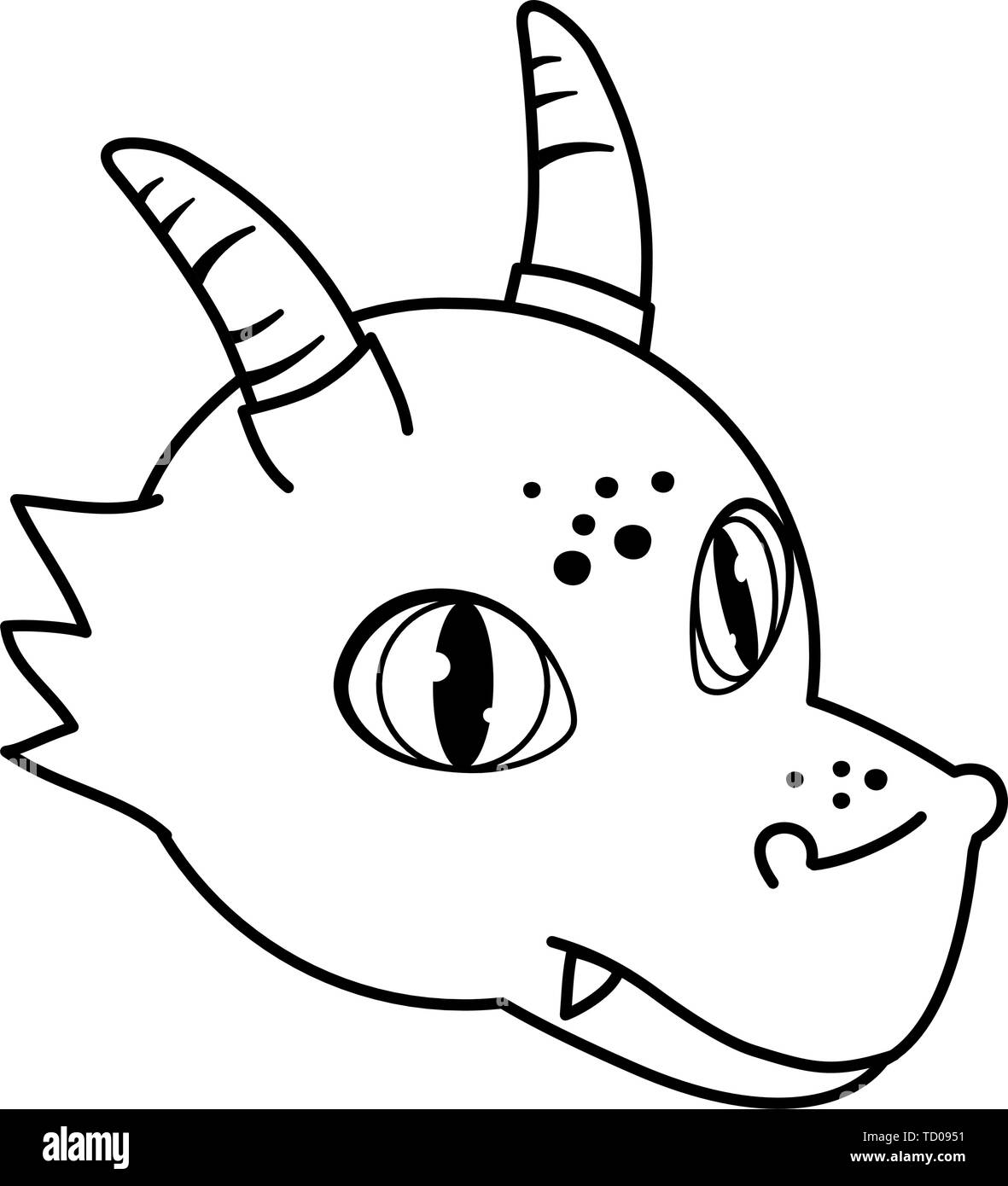 Dragon cartoon design Cinese, asian fantasy mostro animale e cultura tema illustrazione vettoriale Illustrazione Vettoriale