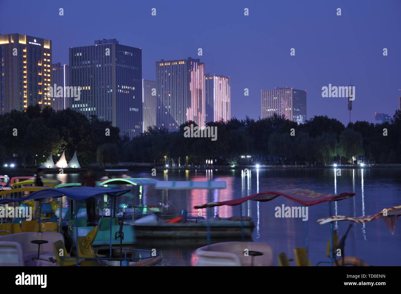 Lo scenario della città di Shijiazhuang, nella provincia di Hebei Foto Stock