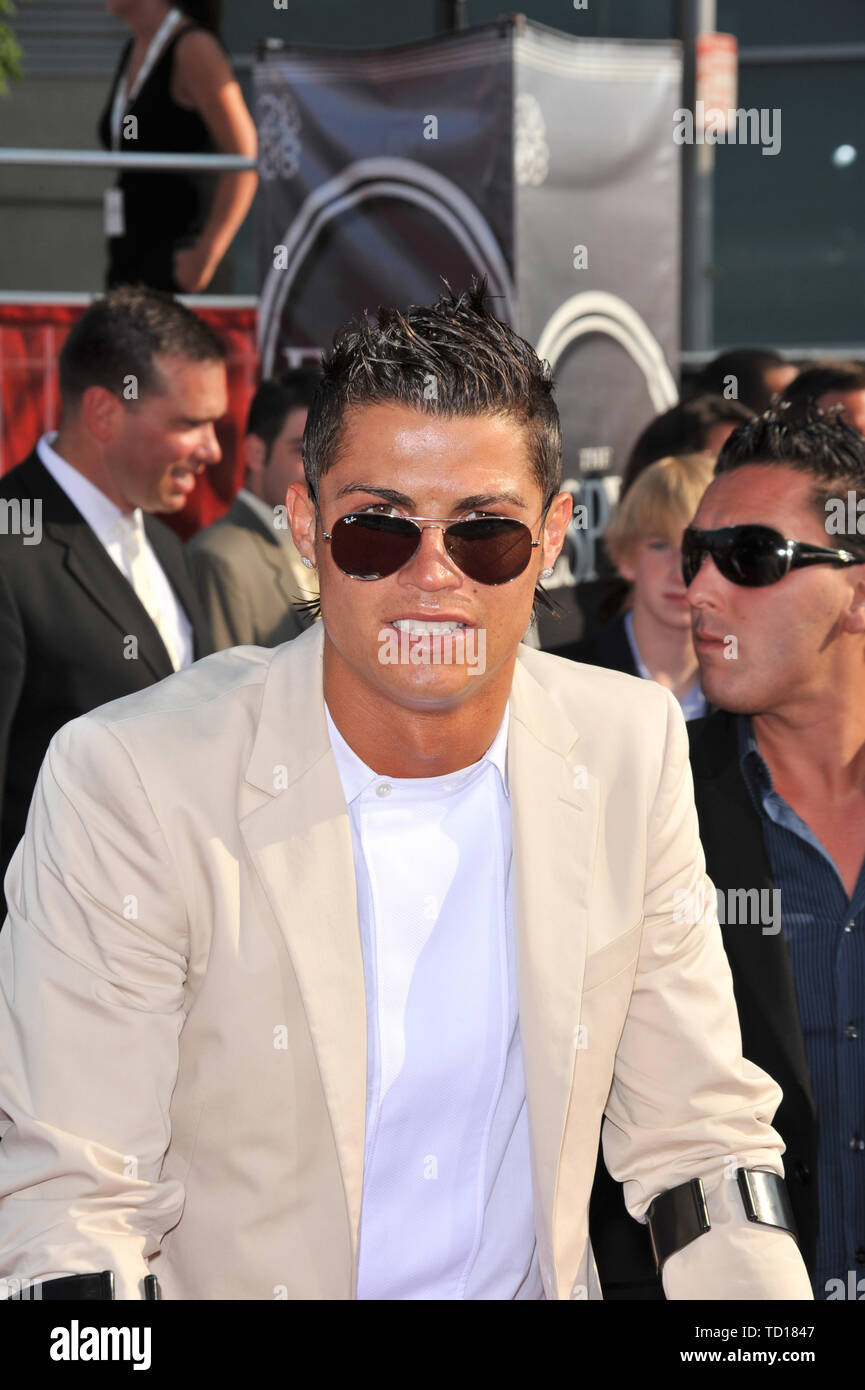 LOS ANGELES, CA. Luglio 16, 2008: Cristiano Ronaldo a 2008 ESPY Awards presso il Nokia Theatre di Los Angeles. © 2008 Paul Smith / Featureflash Foto Stock