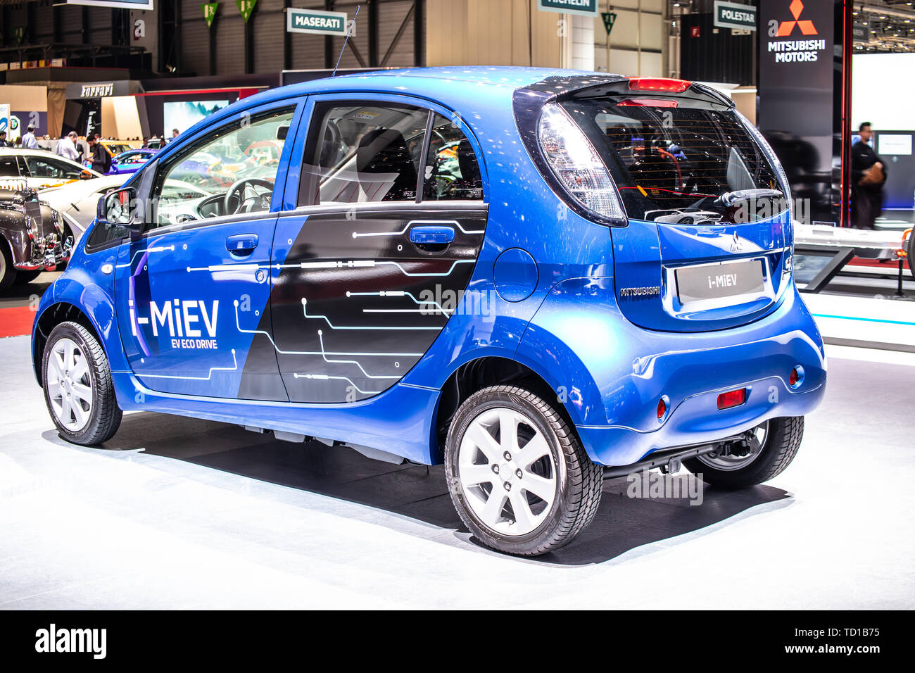 Ginevra, Svizzera, Marzo 06, 2019: Mitsubishi i MiEV-Eco Drive EV veicolo elettrico auto a Ginevra International Motor Show, prodotta da Mitsubishi Foto Stock