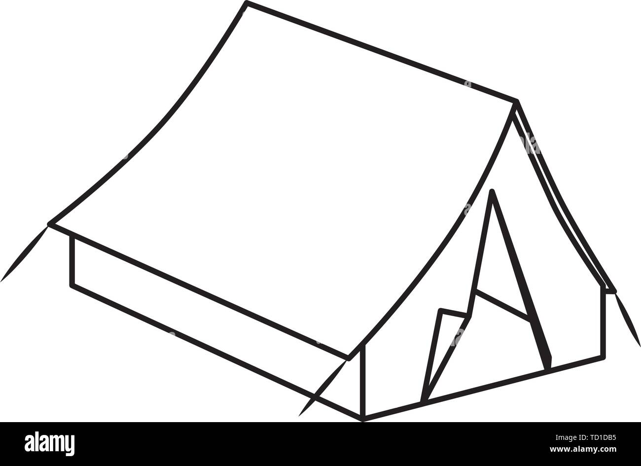 Tende da campeggio accessorio icona isolato Illustrazione Vettoriale