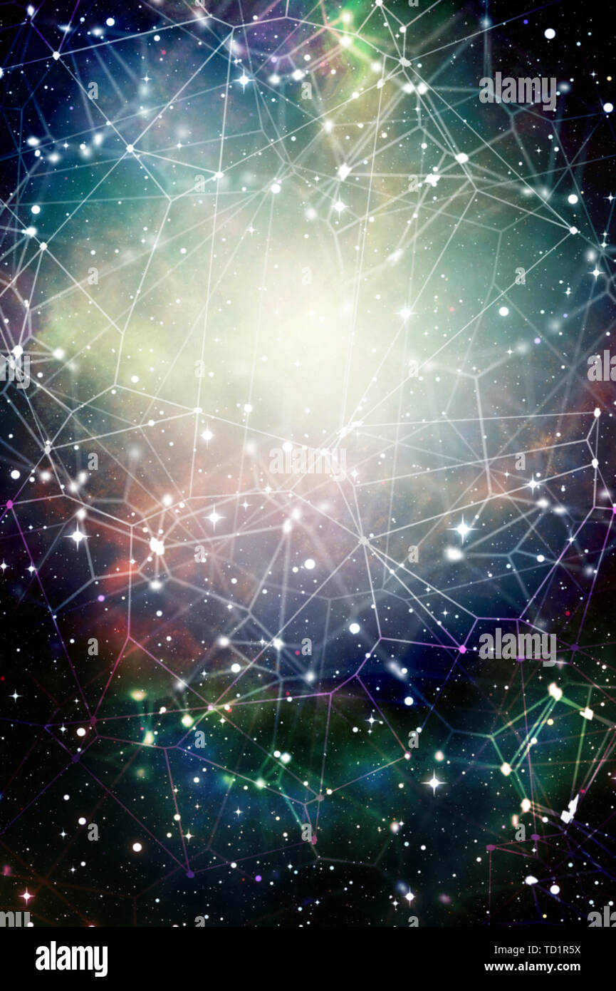 Illustrazione per il concetto di rete neurale Foto Stock