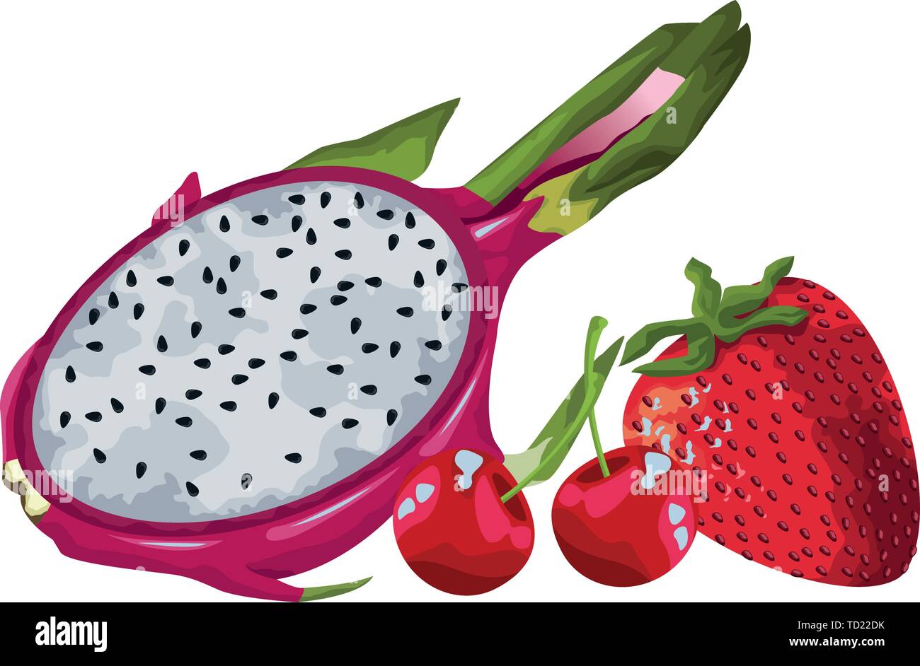 Esotica frutta tropicale icona cartoon Illustrazione Vettoriale