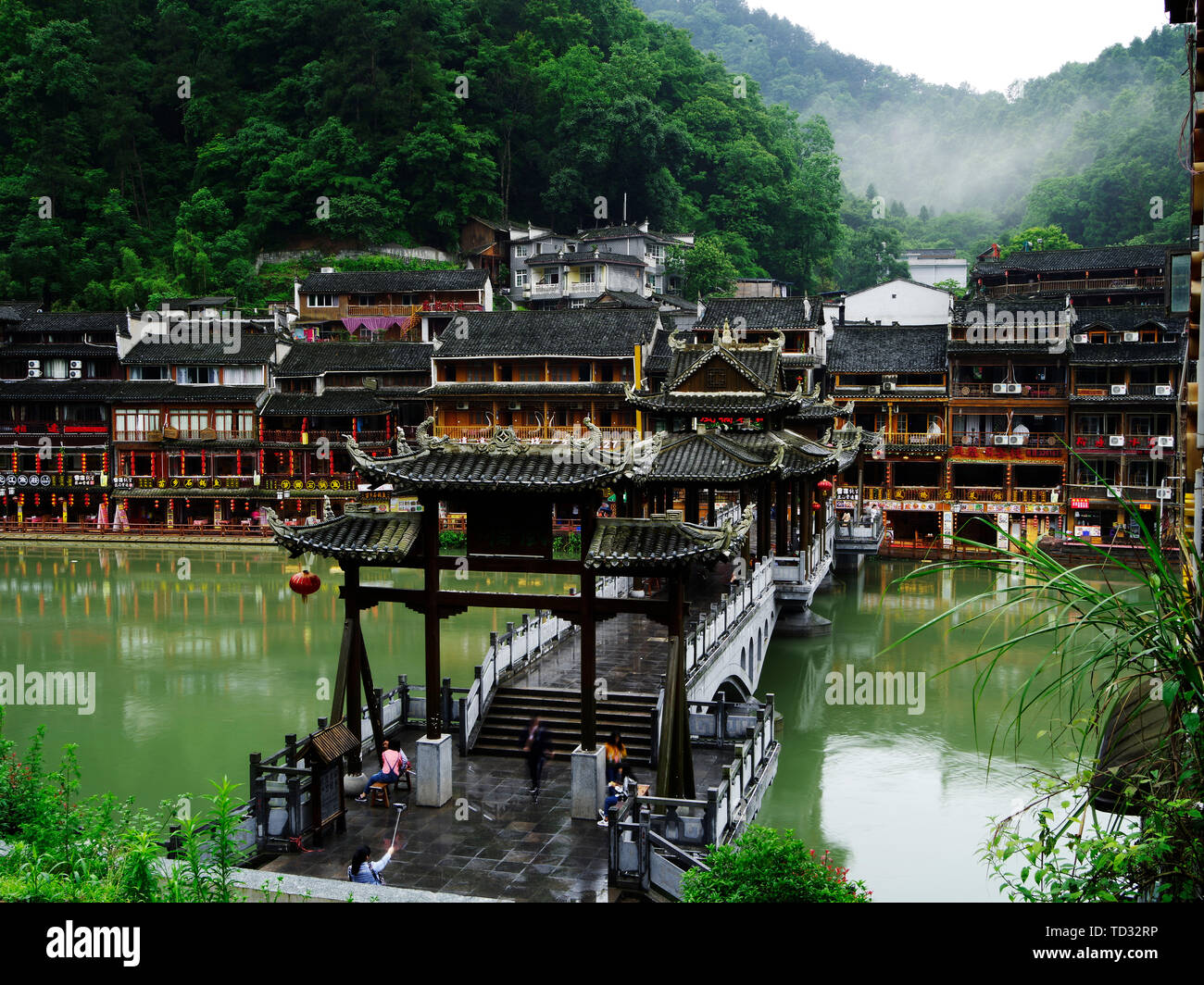 Si tratta di una serie di foto di viaggio della città antica di Phoenix in western Hunan, Cina. Foto Stock