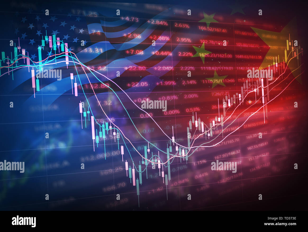 Finanziarie del mercato azionario Foto Stock