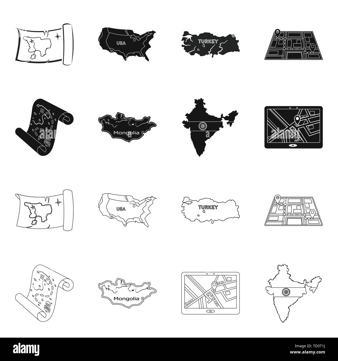 Mondo,geografia,corsa,la cartografia,moderno,Stati Uniti d'America,Turchia,mongolia,middle,oriente,mappa,paese,asia,l'Europa,ocean,aphy,atlas,terra,impostare,vettore,icona,immagine,isolato,raccolta,design,l'elemento,graphic,segno, Vettori vettore , Illustrazione Vettoriale