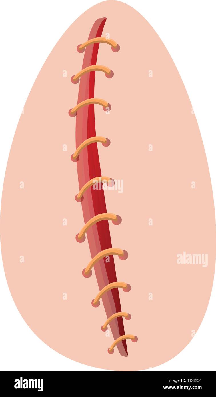 Medico icona di sutura. Cartoon di medico di sutura icona vettoriali per il web design isolato su sfondo bianco Illustrazione Vettoriale