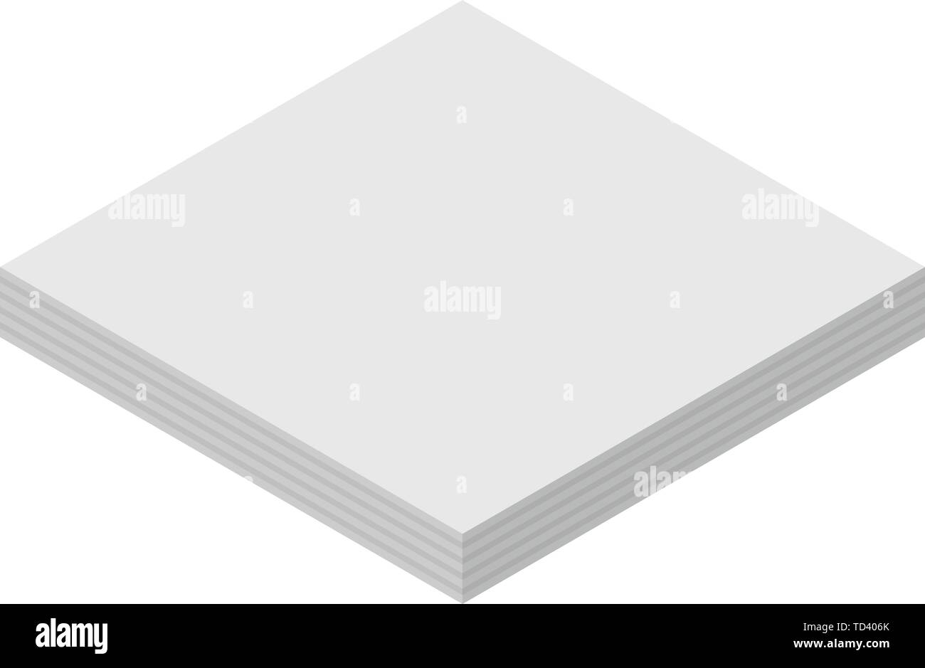 Adesivo di carta icona pack, stile isometrico Illustrazione Vettoriale