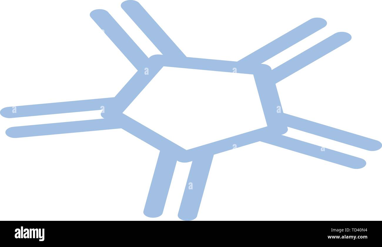 Chimica formula star icona, stile isometrico Illustrazione Vettoriale