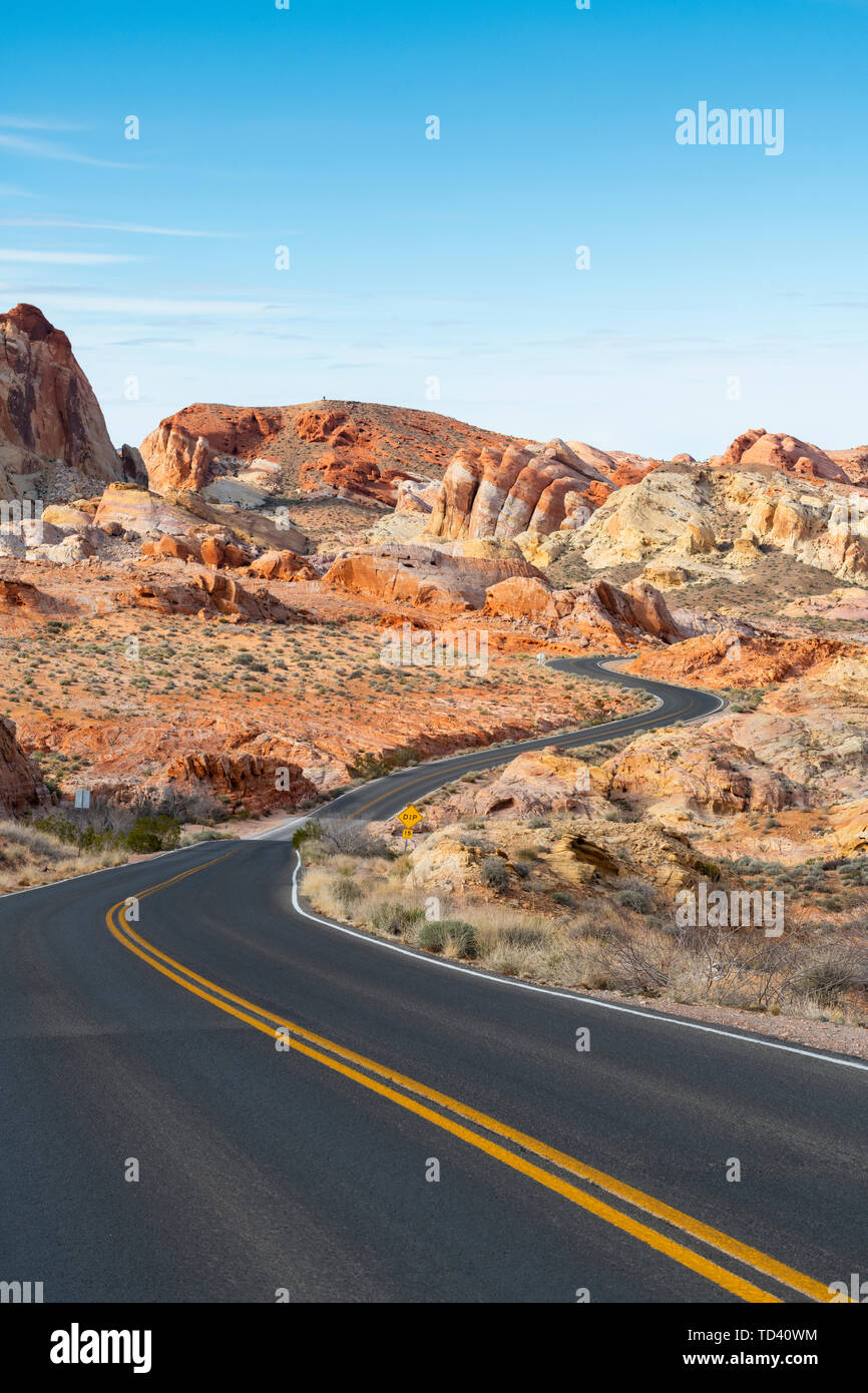 La Valle del Fuoco del parco statale, Nevada, Stati Uniti d'America, America del Nord Foto Stock
