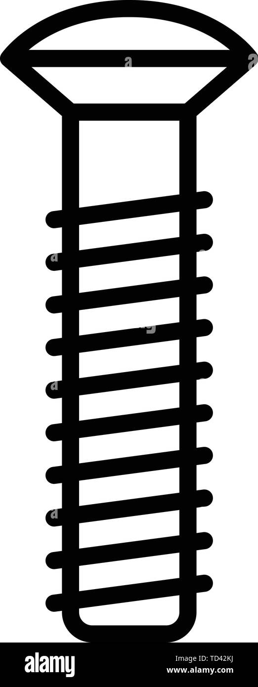 Vite di mobili di icona di stile di contorno Illustrazione Vettoriale