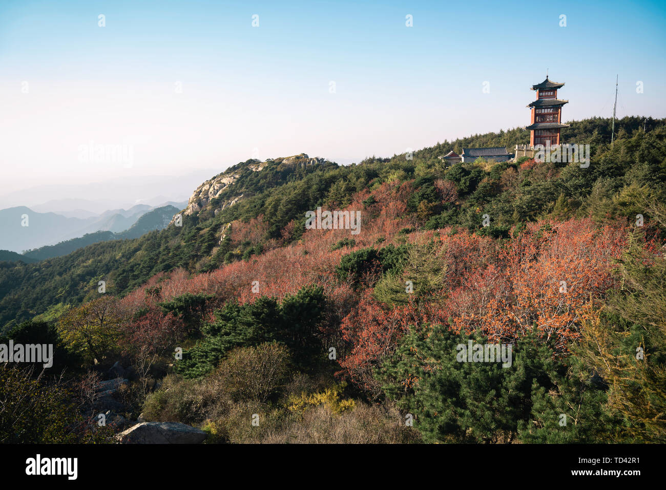Il Monte Taishan Scenic Area Foto Stock