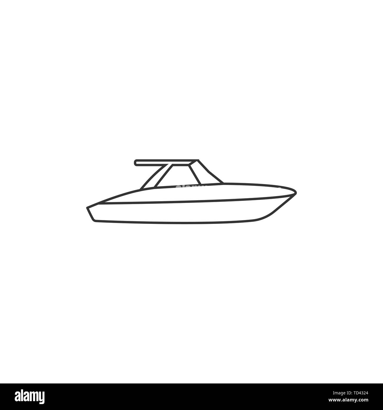Barca a vela, barca a vela, nave, yacht icona. Illustrazione Vettoriale, design piatto. Illustrazione Vettoriale