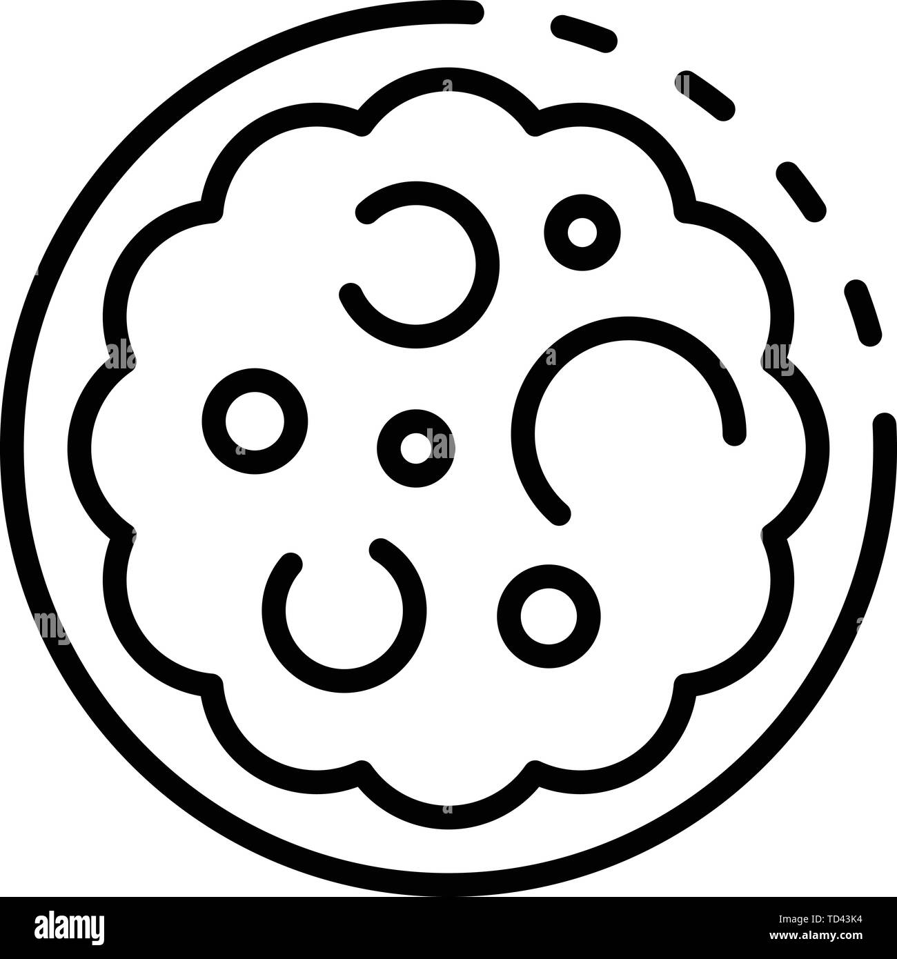 Gonococco icona, stile contorno Illustrazione Vettoriale