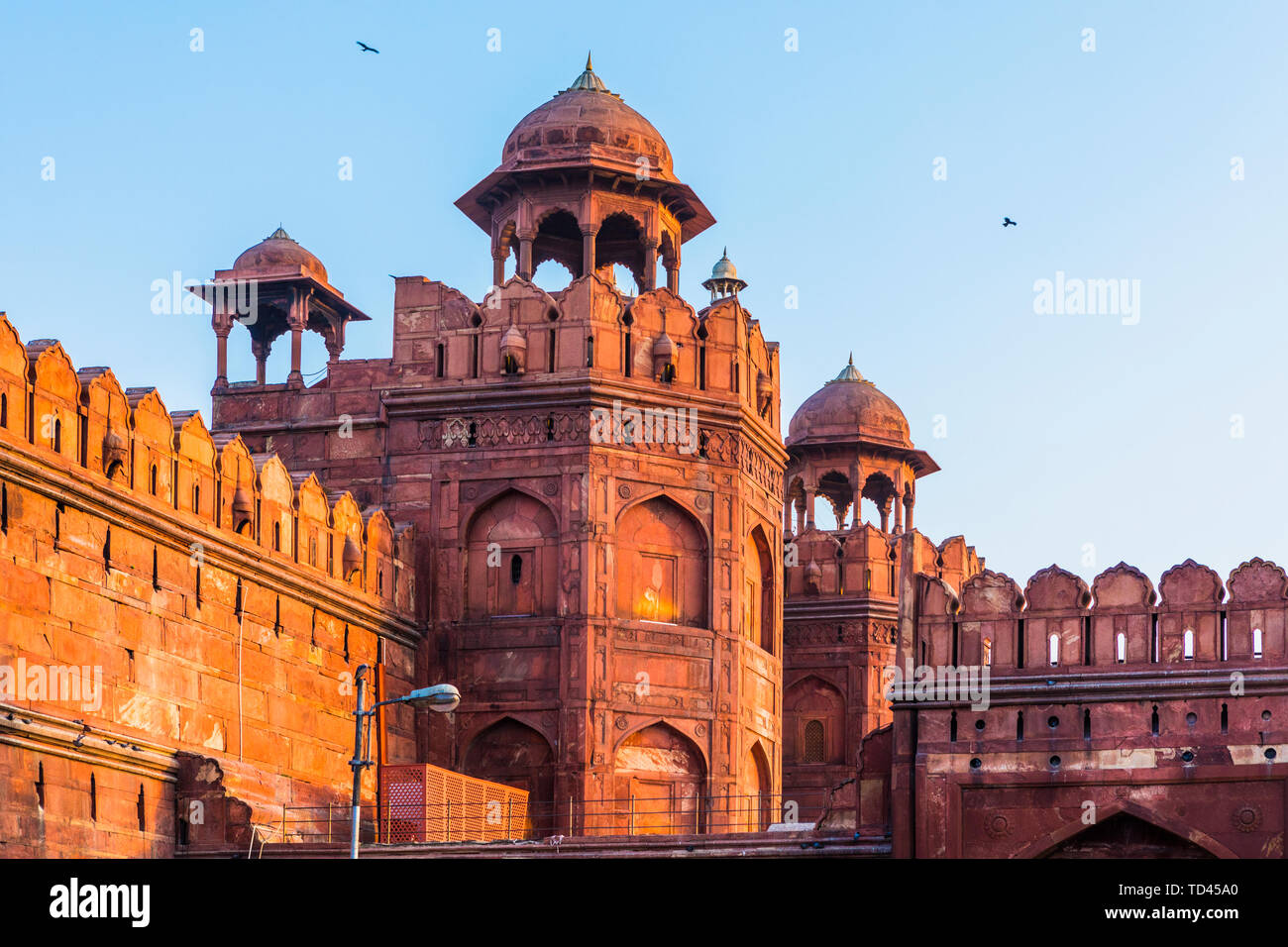 Red Fort, Sito Patrimonio Mondiale dell'UNESCO, la Vecchia Delhi, India, Asia Foto Stock