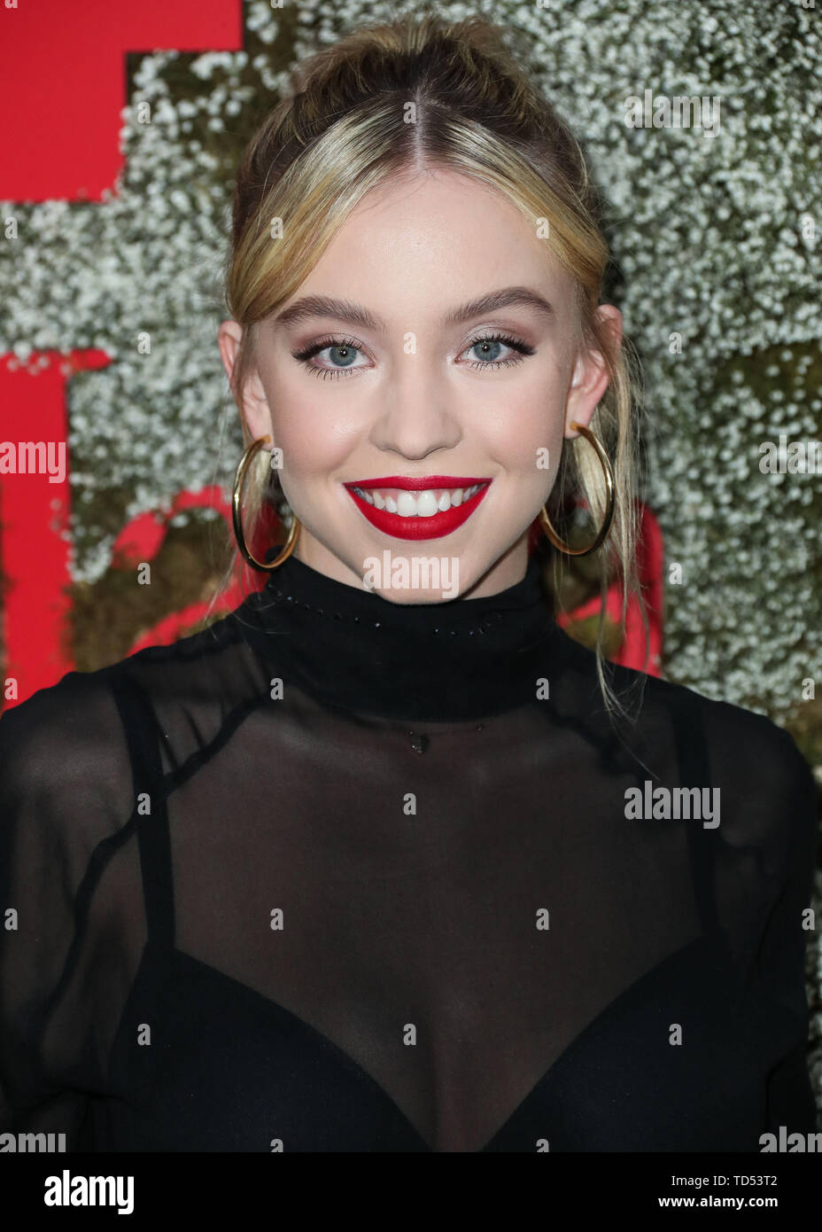 WEST HOLLYWOOD, Los Angeles, California, Stati Uniti d'America - 11 giugno: attrice Sydney Sweeney arriva a InStyle Max Mara le donne nei film di celebrazione che si tiene a Chateau Marmont il 11 giugno 2019 in West Hollywood, Los Angeles, California, USA. (Foto di Xavier COLLIN/Image Press Agency) Foto Stock