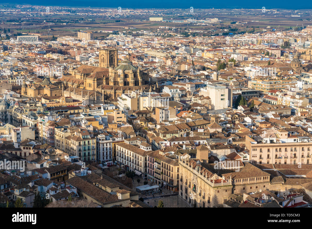 Vista di Granada quartieri storici Albayzin, Sacromonte, Granada, Andalusia, Spagna, Europa Foto Stock