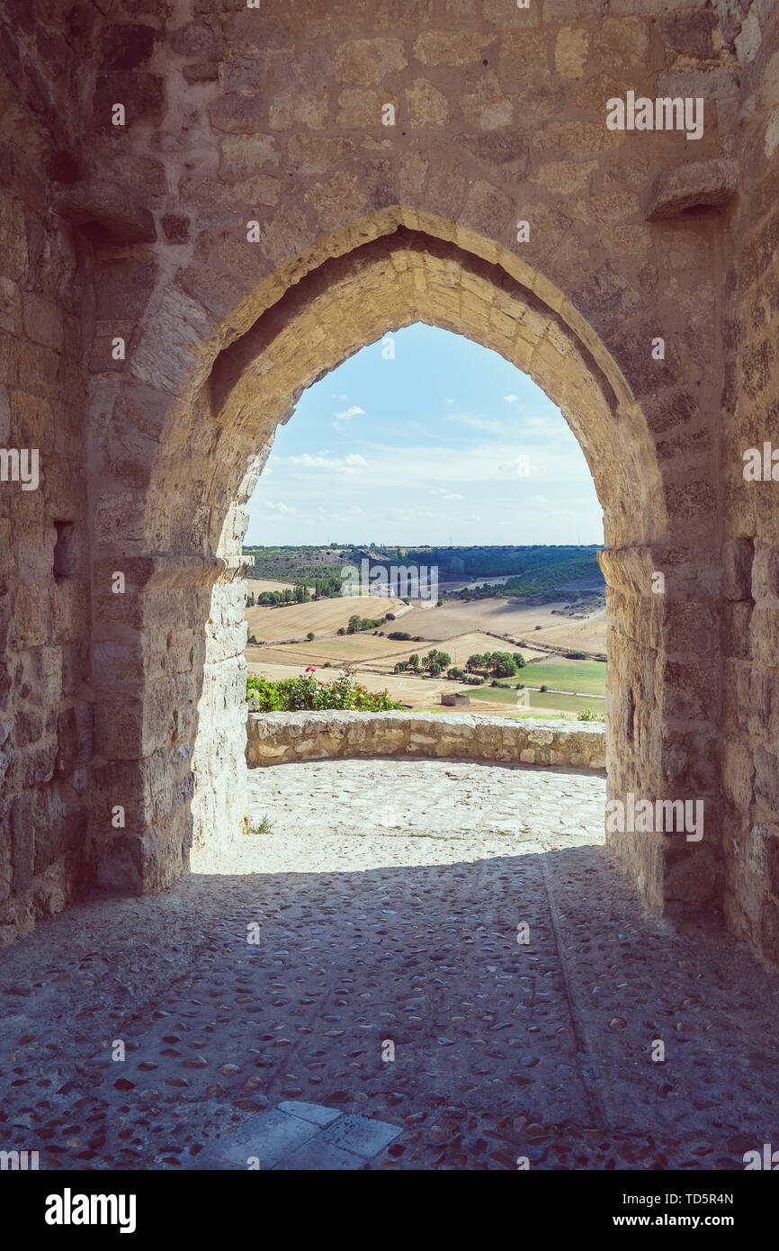 09 07 2018 Urueña, villaggio di libri Foto Stock